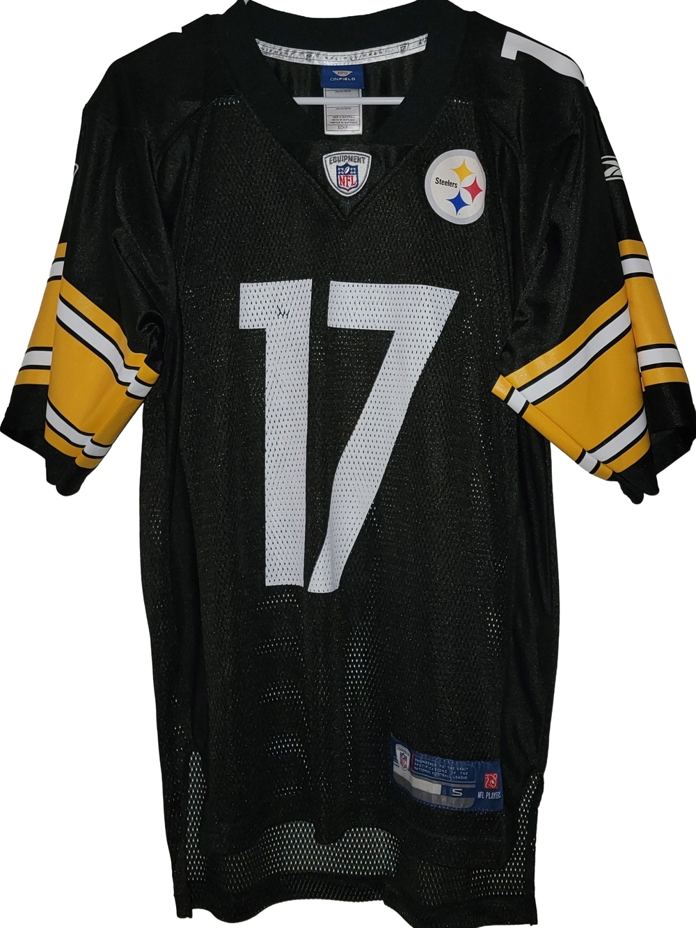 REEBOK On Field Pittsburgh Steelers # 17 Mike Wallace Size S Men's.